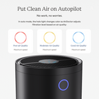 AirDoctor 4000 black air purifier product and display of air quality status light